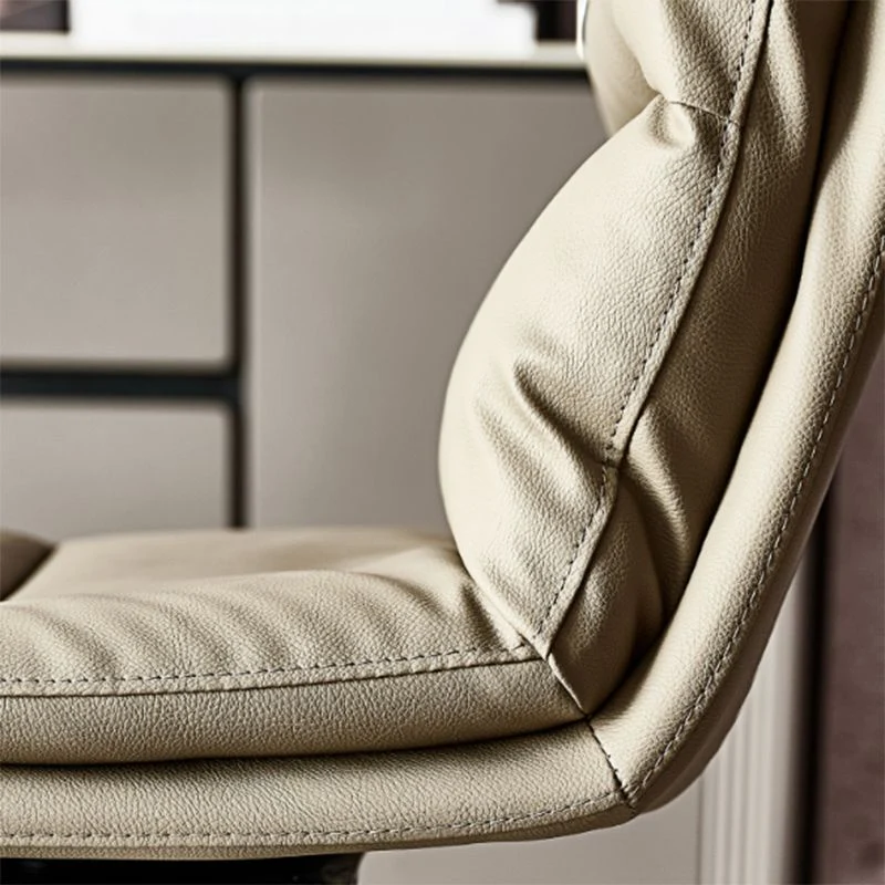 Chaise de bureau contemporaine en cuir sans bras, chaise de travail pour bureau Clearhalo