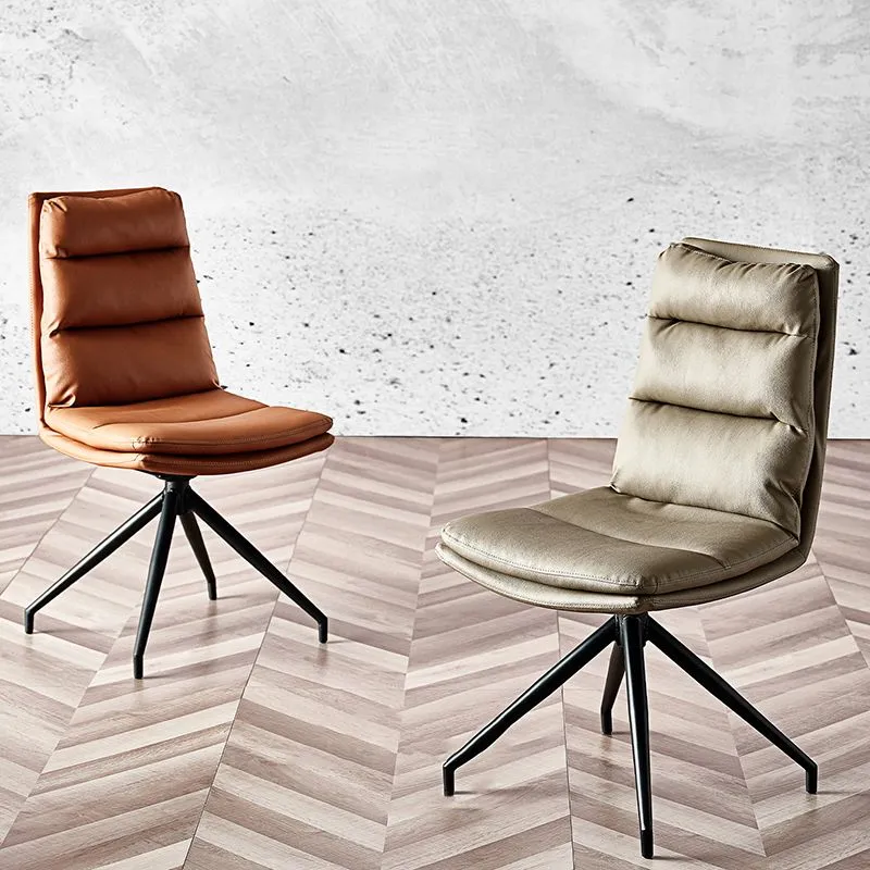 Chaise de bureau contemporaine en cuir sans bras, chaise de travail pour bureau Clearhalo
