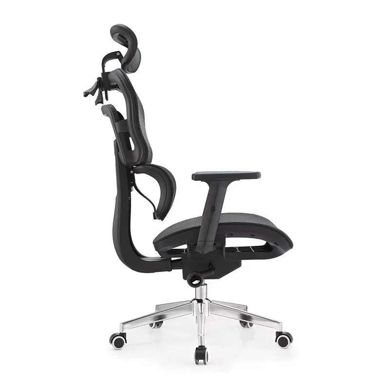Chaise de bureau contemporaine à dossier haut, chaise de bureau ergonomique et réglable Clearhalo