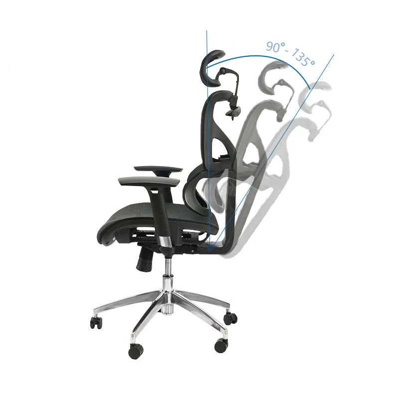 Chaise de bureau contemporaine à dossier moyen, ergonomique, hauteur de siège réglable Clearhalo