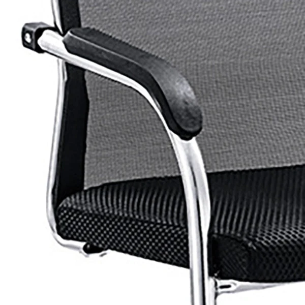 18" chaise de bureau contemporaine large aucune chaise de bureau respirable d'AirGrid de roues Clearhalo