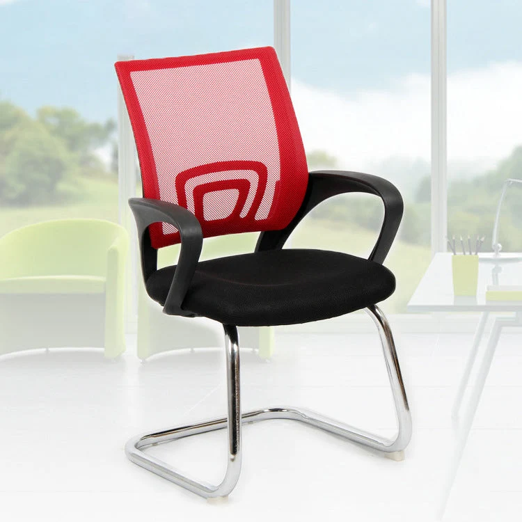 Chaise de bureau contemporaine de 19 po de large, chaise de bureau noire à accoudoirs fixes Clearhalo