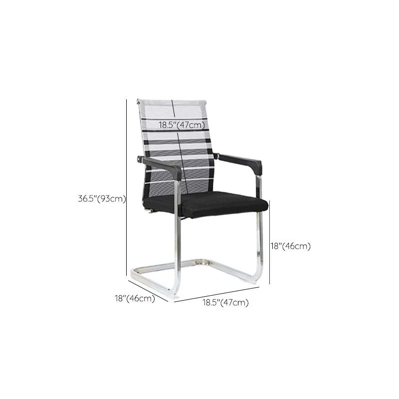 Chaise de bureau contemporaine large de 18 po, chaise de bureau respirante AirGrid Clearhalo