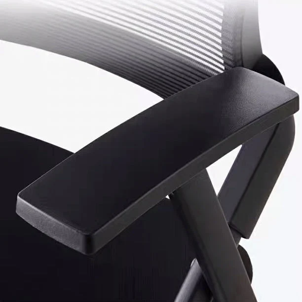 Chaise de bureau contemporaine de 21 po de large, chaise de conférence noire à dossier bas Clearhalo
