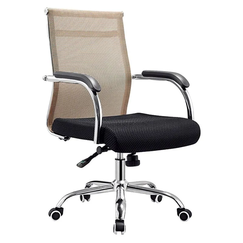 Chaise de bureau contemporaine de 20 po de large, noire, à bras fixes, à dossier moyen Clearhalo