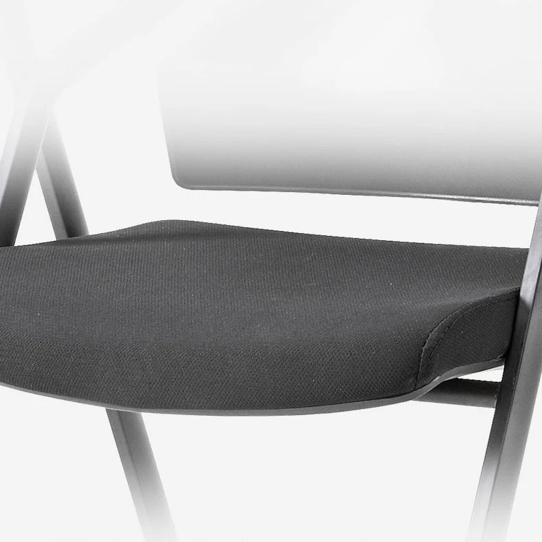 Chaise de bureau contemporaine de 19 po de large, noire, sans roulettes Clearhalo
