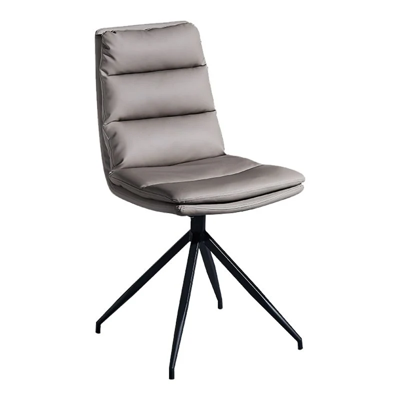 Chaise de bureau contemporaine de 18 po de large, sans roues, chaise de bureau en simili cuir Clearhalo
