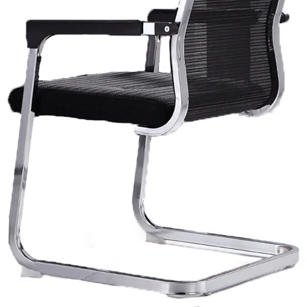 Chaise de bureau contemporaine de 19 po de large, sans roues, à accoudoirs fixes Clearhalo