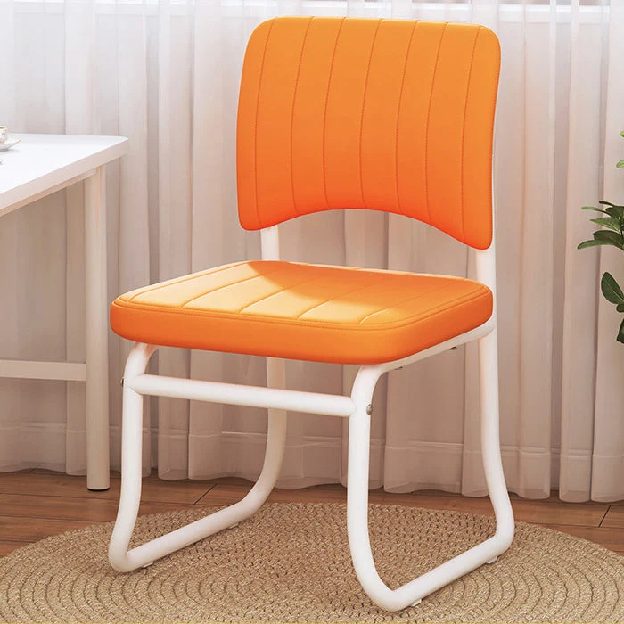 Chaise de bureau contemporaine de 19 po de largeur, sans roues, chaise de bureau rembourrée Clearhalo