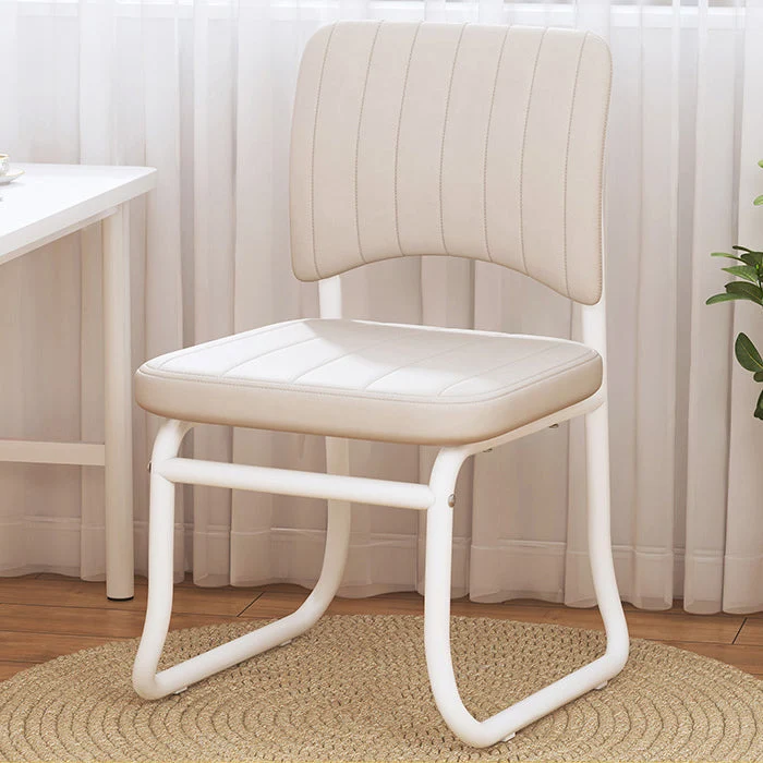 Chaise de bureau contemporaine de 19 po de largeur, sans roues, chaise de bureau rembourrée Clearhalo