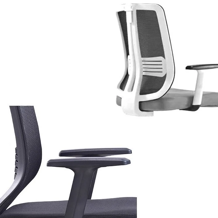 Chaise de bureau contemporaine en maille, chaise de bureau noire à dossier haut avec accoudoirs Clearhalo