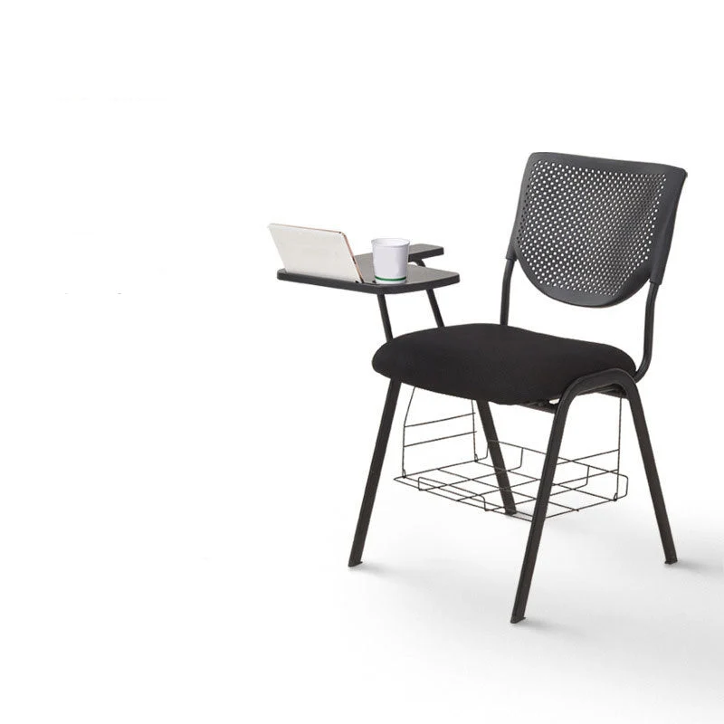 Chaise de bureau contemporaine en microfibre pour conférence à dossier moyen Clearhalo