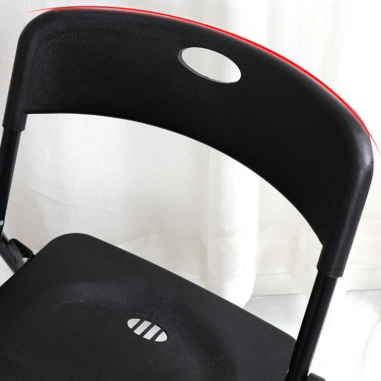 Chaise de bureau contemporaine en métal sans roulettes, sans bras Clearhalo