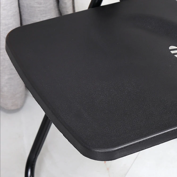 Chaise de bureau contemporaine en métal sans roulettes, sans bras Clearhalo