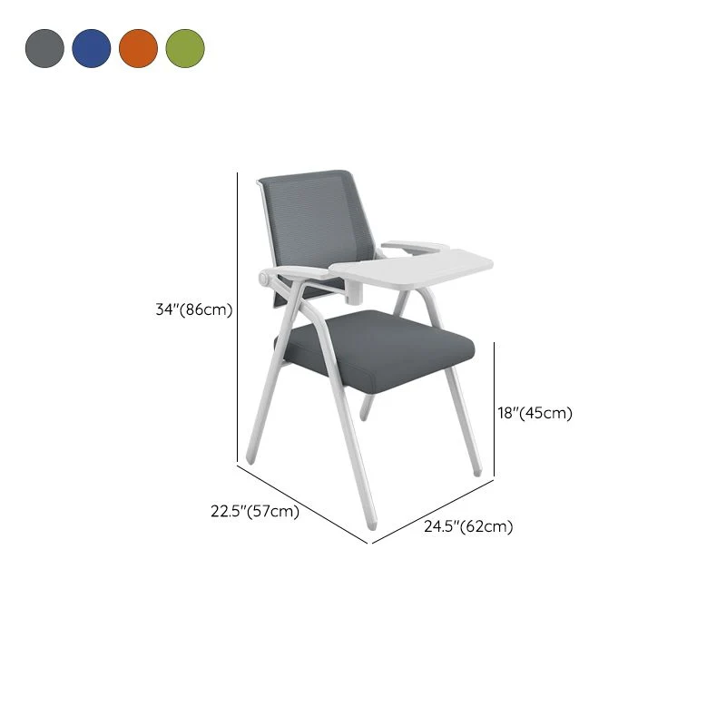 Chaise de bureau contemporaine en métal, style conférence, avec bras Clearhalo