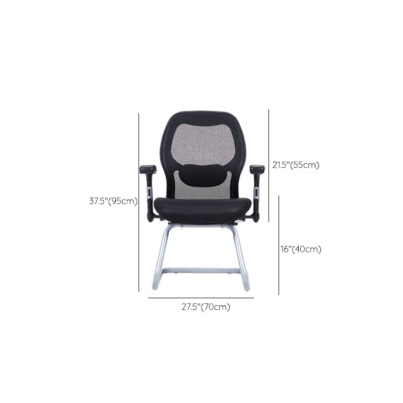 Chaise de bureau contemporaine noire, chaise de bureau respirante AirGrid Clearhalo