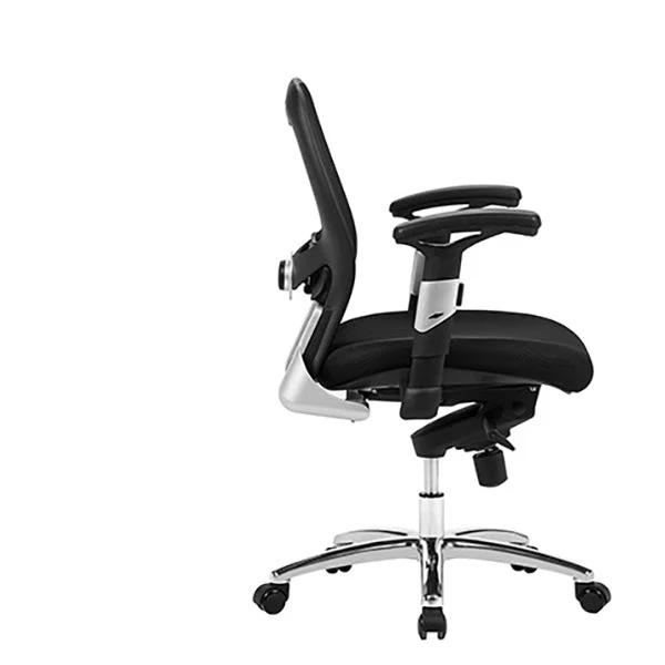Chaise de bureau contemporaine noire, chaise de bureau respirante AirGrid Clearhalo