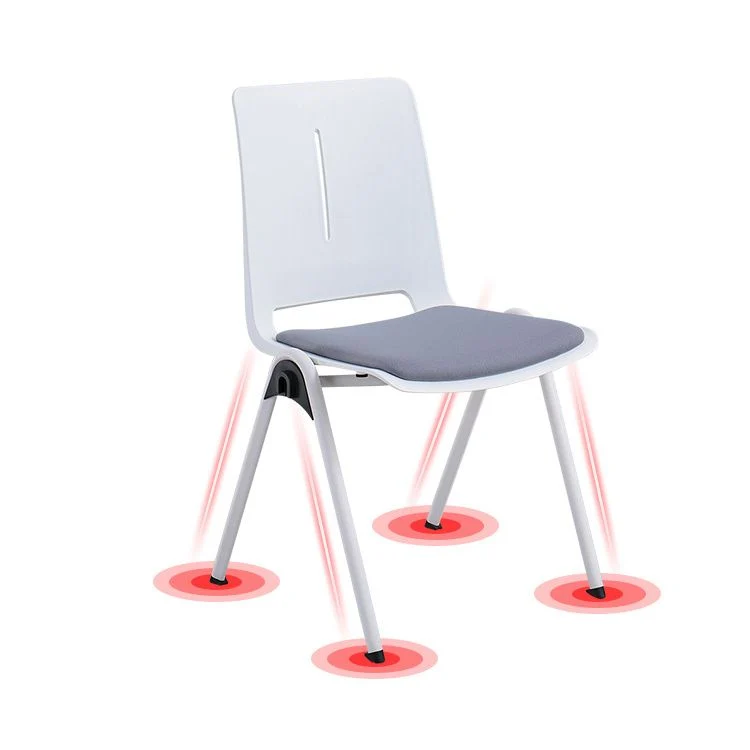Chaise de bureau contemporaine en plastique sans accoudoirs, 18 pouces de large Clearhalo