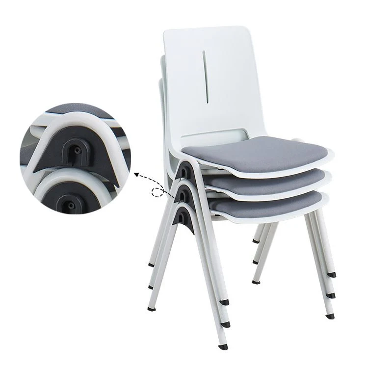 Chaise de bureau contemporaine en plastique sans accoudoirs, 18 pouces de large Clearhalo
