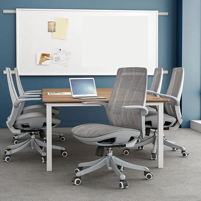Chaise de bureau contemporaine réglable en hauteur, chaise de travail grise pour bureau Clearhalo