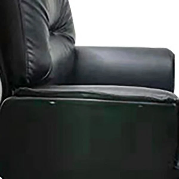 Chaise de bureau contemporaine à roulettes ergonomiques, fauteuil de direction en cuir noir Clearhalo