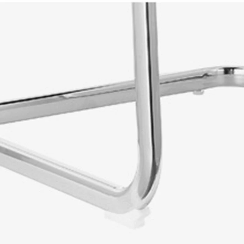 Chaise de bureau contemporaine sans roues, chaise de bureau à domicile avec dossier moyen Clearhalo
