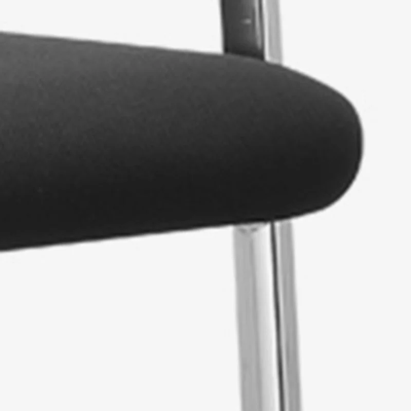Chaise de bureau contemporaine sans roues, chaise de bureau à domicile avec dossier moyen Clearhalo