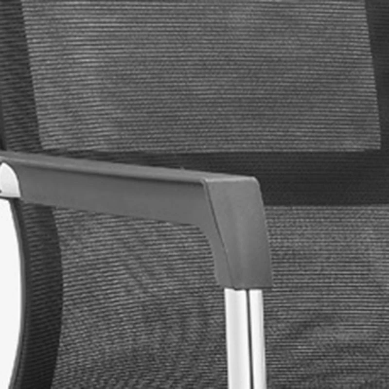 Chaise de bureau contemporaine sans roues, chaise de bureau à domicile avec dossier moyen Clearhalo