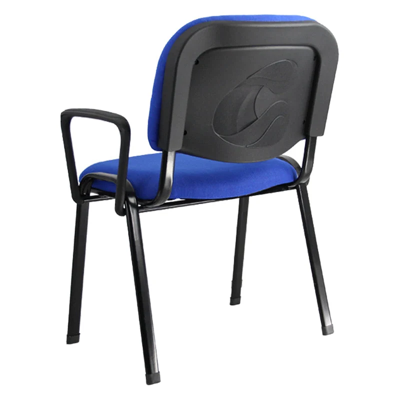 Chaise de bureau contemporaine sans roues, chaise d'invité à dossier bas en tissu pour conférence Clearhalo