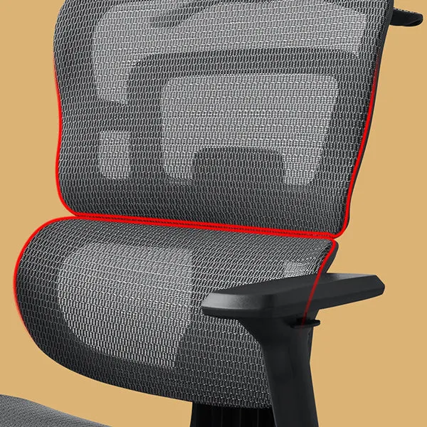 Chaise de bureau contemporaine à soutien lombaire, chaise de bureau réglable à dossier haut Clearhalo
