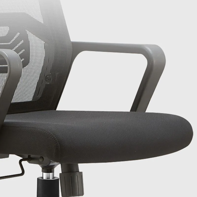Chaise de bureau coulissante moderne, hauteur de siège réglable, chaise de bureau noire avec roulettes Clearhalo