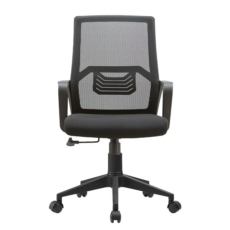 Chaise de bureau coulissante moderne, hauteur de siège réglable, chaise de bureau noire avec roulettes Clearhalo