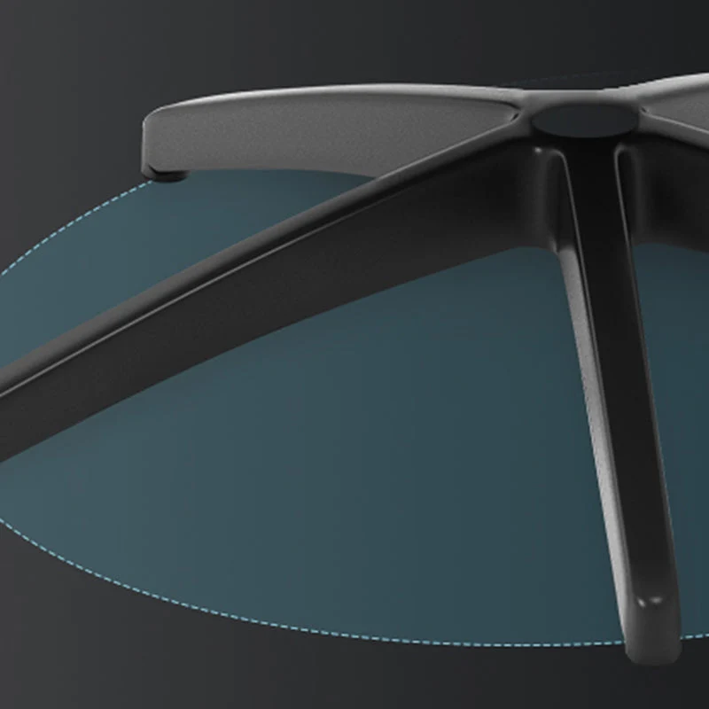 Chaise de bureau coulissante moderne noire, hauteur de siège réglable, bras fixes avec roues Clearhalo