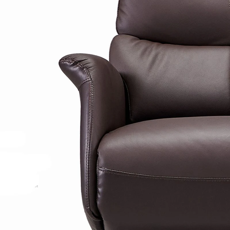 Chaise de bureau coulissante moderne, sans accoudoirs, en cuir, hauteur de siège réglable Clearhalo