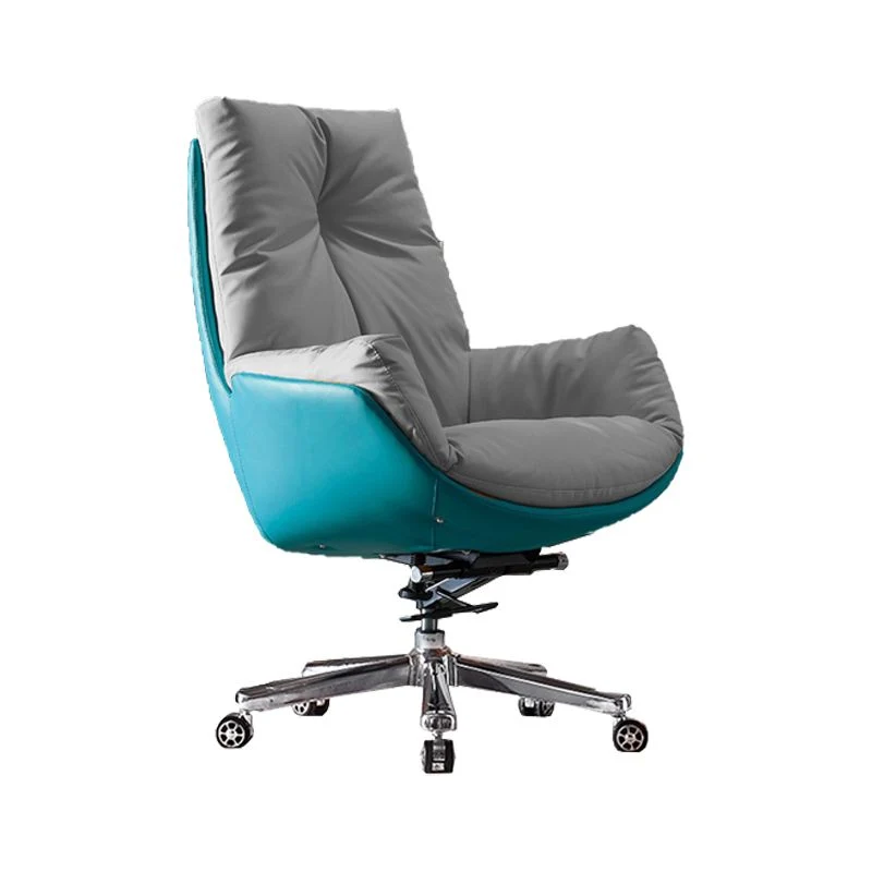 Chaise de bureau coulissante moderne, sans accoudoirs, hauteur de siège réglable, avec roulettes Clearhalo