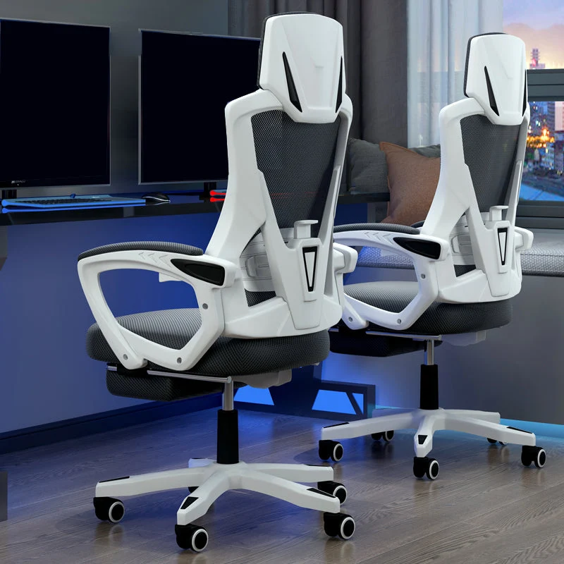 Chaise de bureau coulissante moderne, siège réglable en hauteur, avec dossier respirant Clearhalo