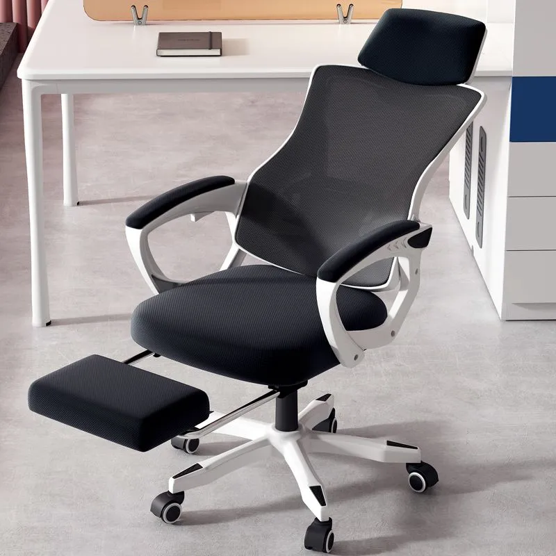 Chaise de bureau coulissante moderne, siège réglable en hauteur, avec dossier respirant Clearhalo