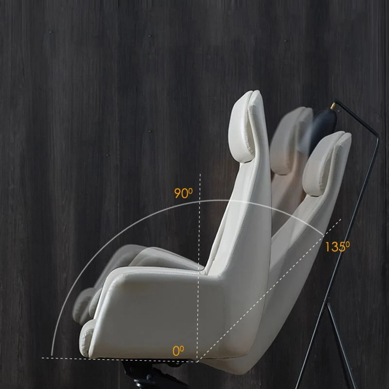 Chaise de bureau en cuir, chaise de travail à bras fixe pour la maison et le bureau Clearhalo