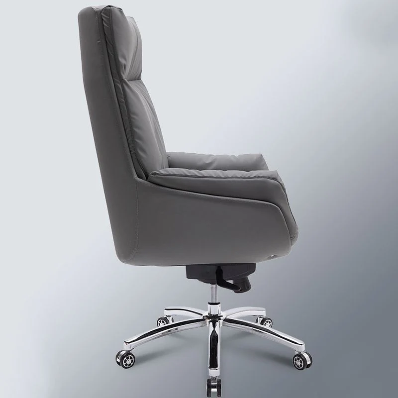 Chaise de bureau en cuir moderne aucune chaise de bureau ergonomique pénible Clearhalo