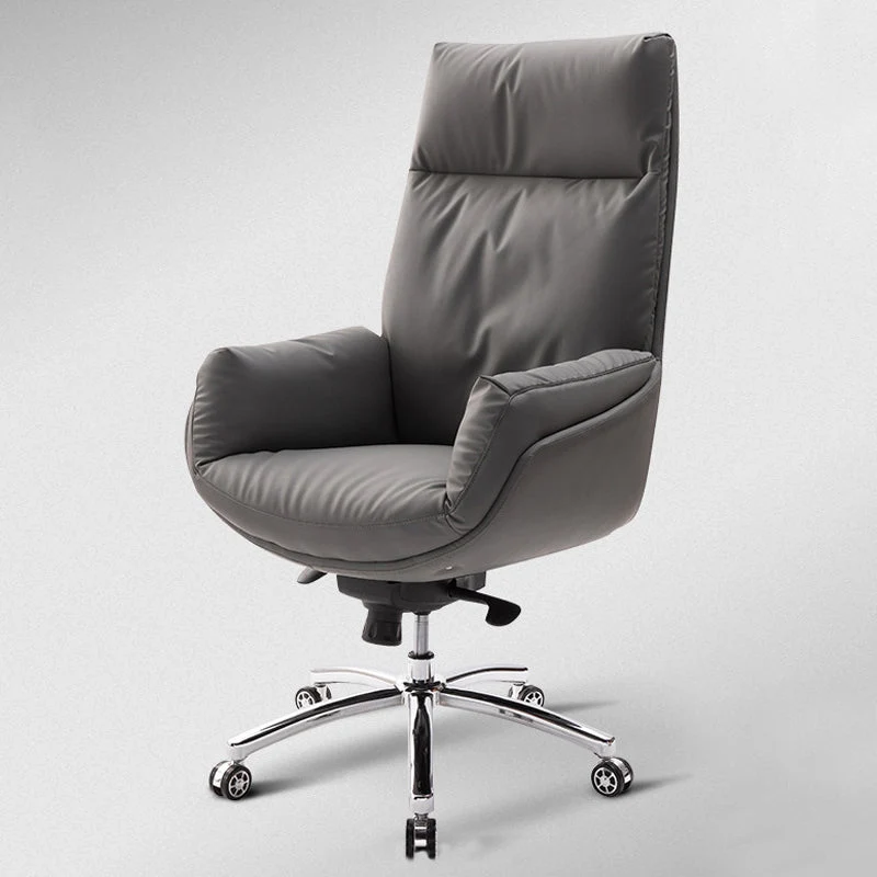 Chaise de bureau en cuir moderne aucune chaise de bureau ergonomique pénible Clearhalo