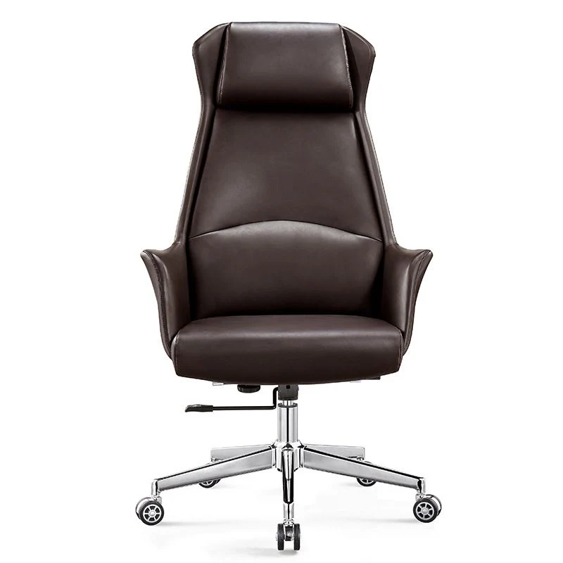 Chaise de bureau en cuir sans bras moderne aucune chaise de bureau ergonomique pénible Clearhalo