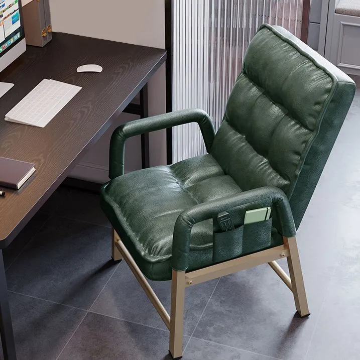 Chaise de bureau à domicile avec dossier moyen, chaise de bureau moderne à hauteur réglable Clearhalo