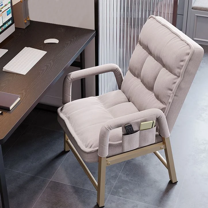 Chaise de bureau à domicile avec dossier moyen, chaise de bureau moderne à hauteur réglable Clearhalo