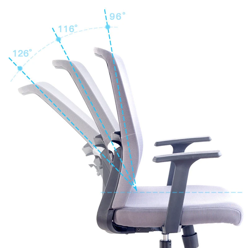 Chaise de bureau à domicile à dossier haut, chaise de travail pivotante et réglable en hauteur Clearhalo