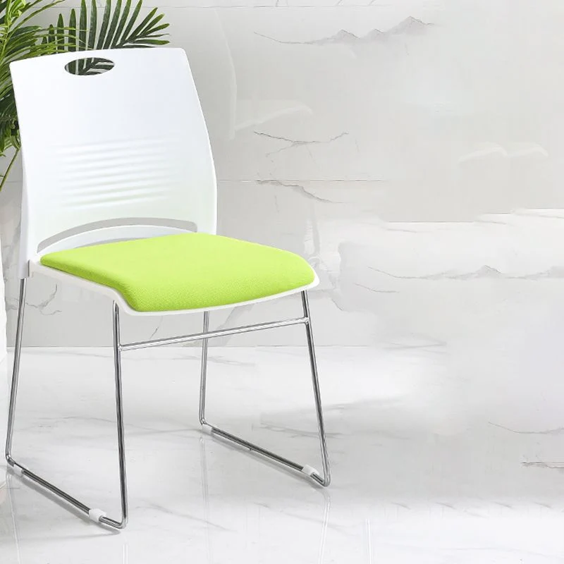 Chaise de bureau à domicile sans accoudoirs, chaise de travail moderne à dossier moyen, sans roues Clearhalo