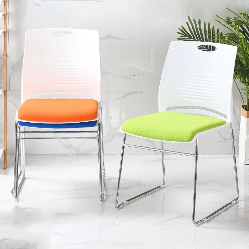 Chaise de bureau à domicile sans accoudoirs, chaise de travail moderne à dossier moyen, sans roues Clearhalo