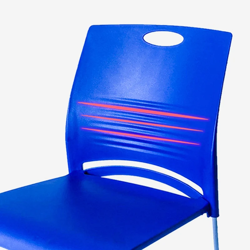 Chaise de bureau à domicile sans accoudoirs, chaise de travail moderne à dossier moyen, sans roues Clearhalo