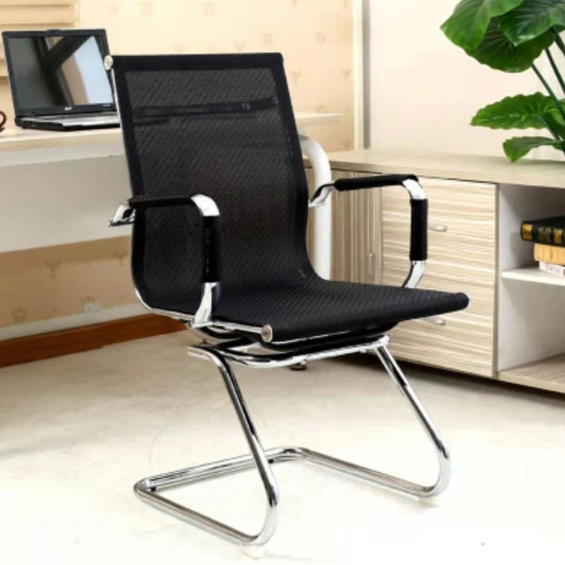 Chaise de bureau d'ordinateur rembourrée avec structure en métal, chaise de bureau ergonomique contemporaine Clearhalo