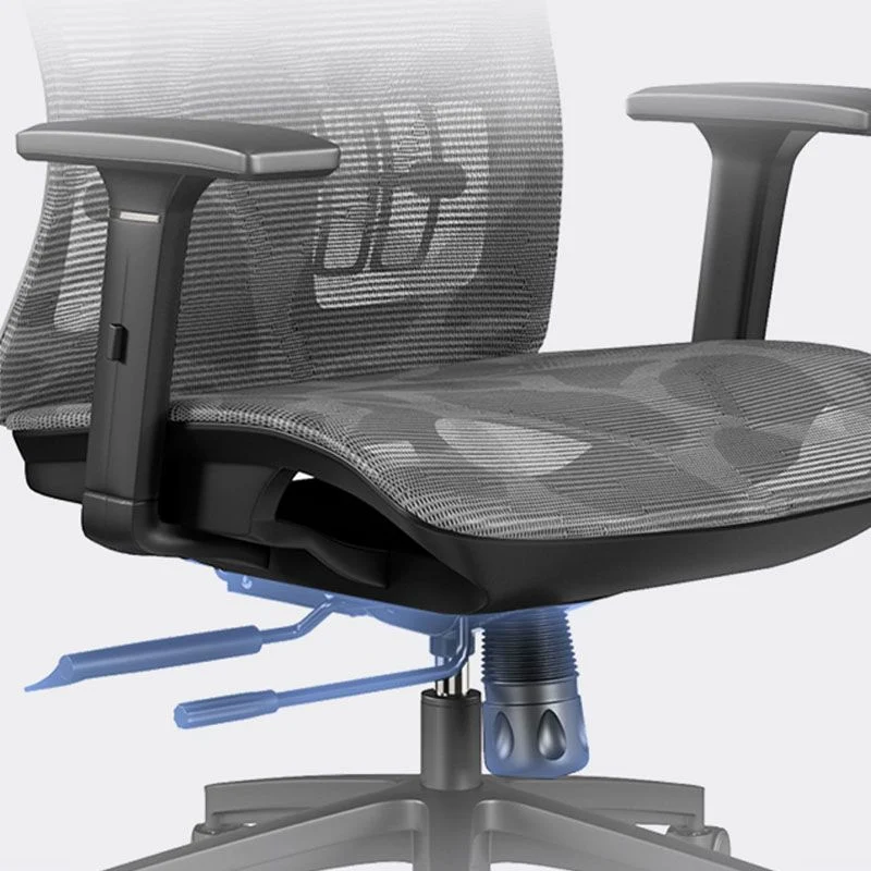 Chaise de bureau à dossier haut, accoudoir réglable, avec appui-tête et roulettes Clearhalo