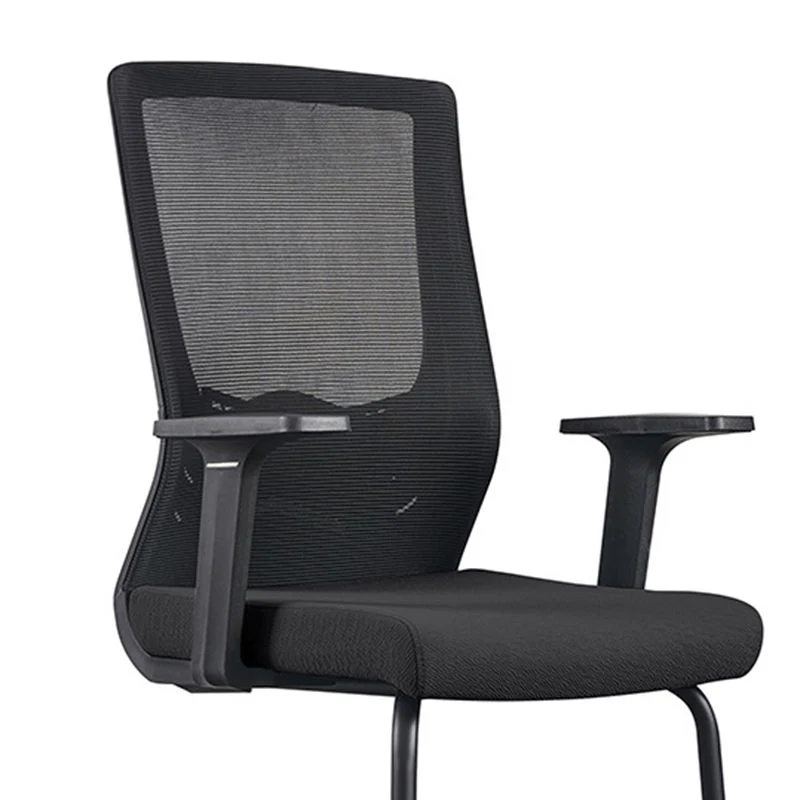 Chaise de bureau à dossier haut avec accoudoirs à cadre chromé contemporain Clearhalo